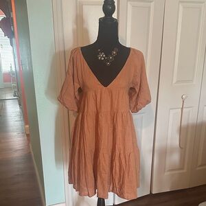 Women's Mini Dress in Rust